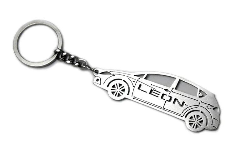 Car Keychain for Seat Leon II (type STEEL) - Image 2