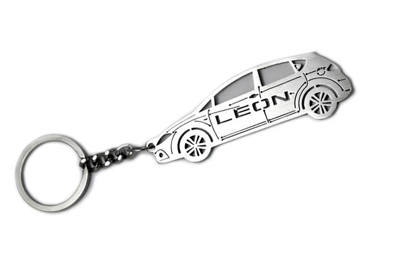 Car Keychain for Seat Leon II (type STEEL) - Image 4