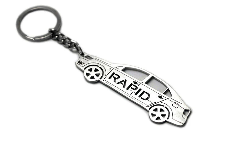 Car Keychain for Skoda Rapid 4D (type STEEL)