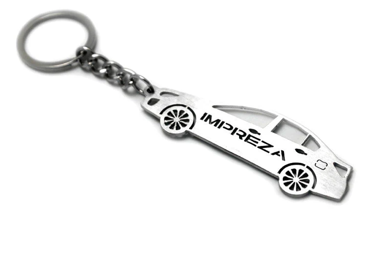 Car Keychain for Subaru Impreza IV 4D (type STEEL)