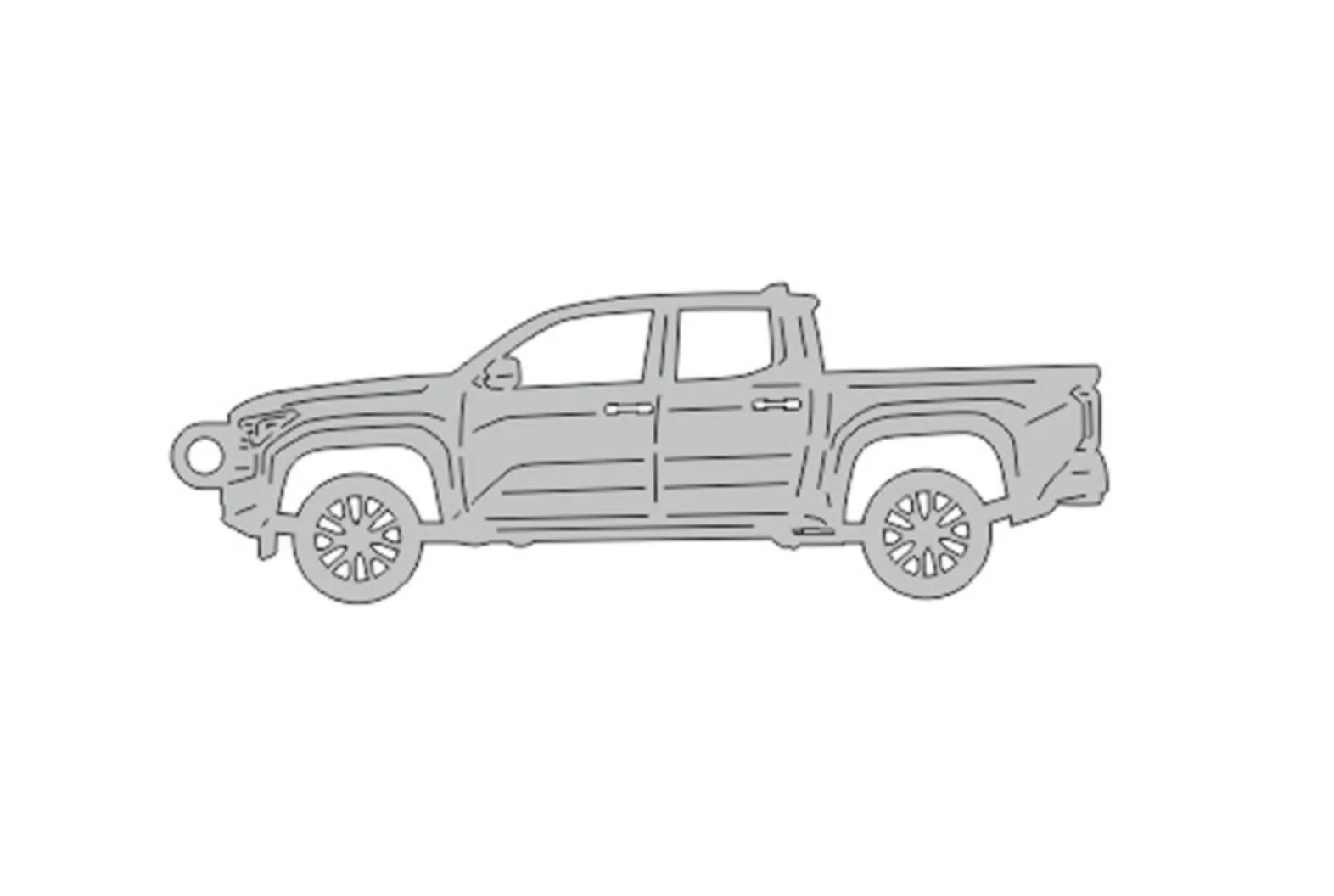 Car Keychain for Toyota Tacoma IV 2024+ (type STEEL)