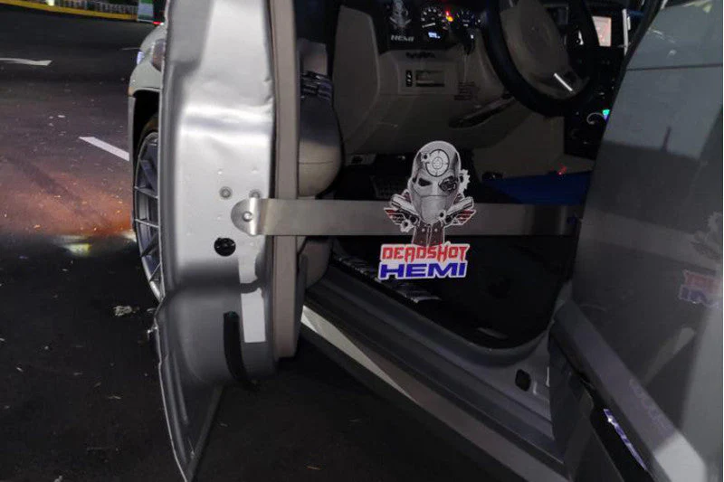 Car Show Stainless Steel Door Props with Mopar logo - Image 4