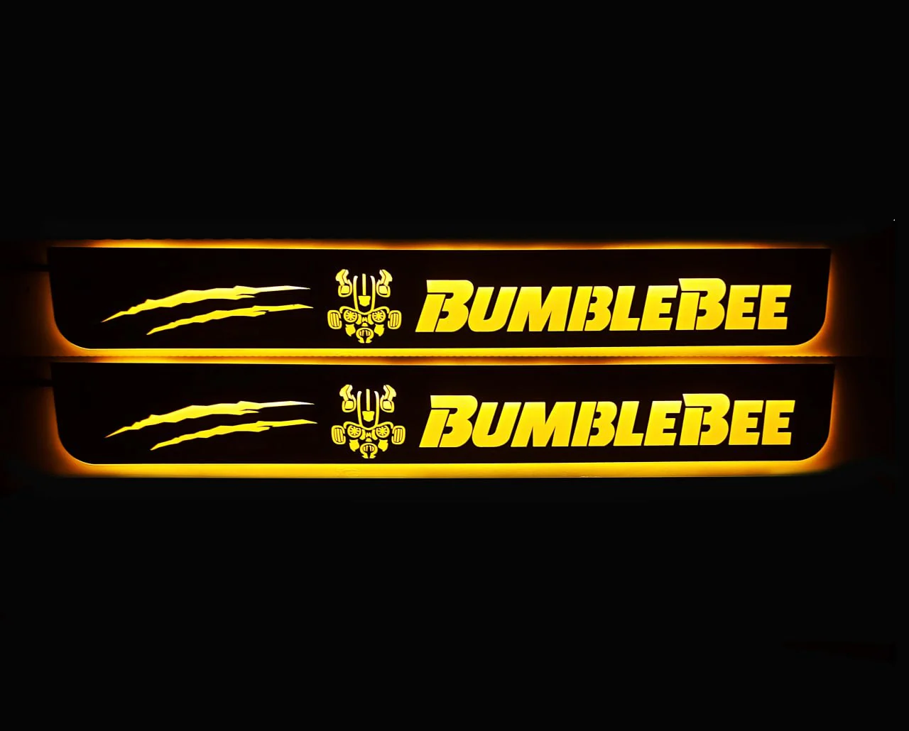 Chevrolet Camaro VI 2016+ LED Door Sill With Logo BumbleBee (type 1)