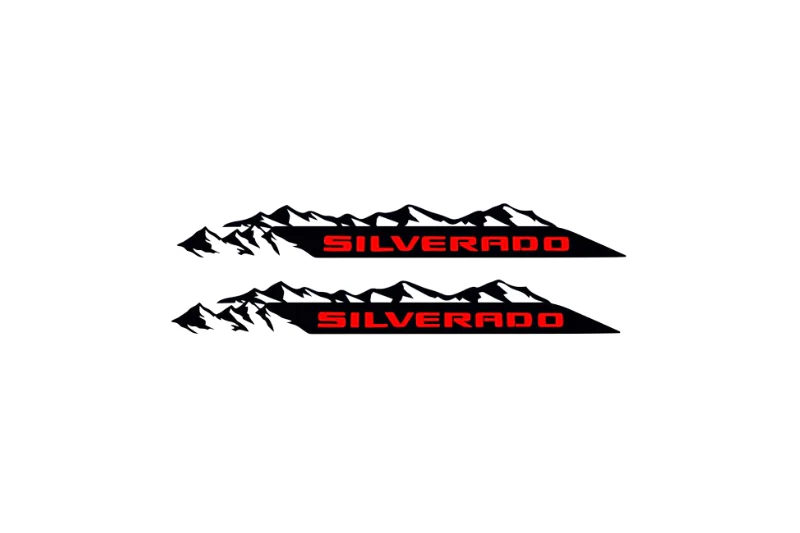 Chevrolet Emblem & Badge Set - Grille and Tailgate Silverado logo (Type 2)