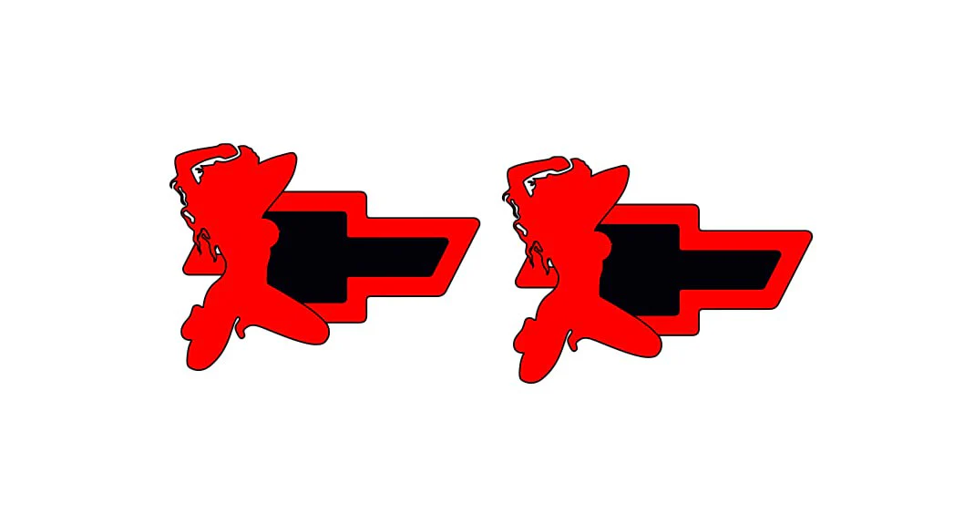 Chevrolet emblem for fenders with Chevrolet Girl logo (Type 2)