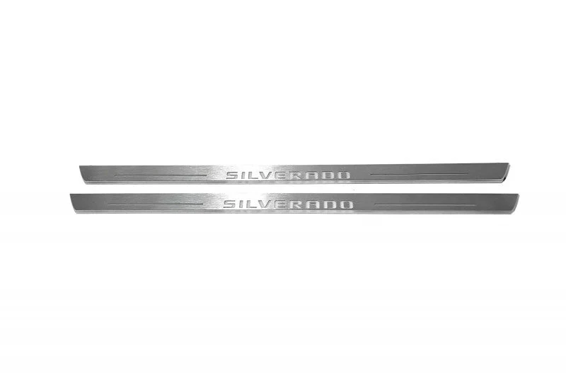 Chevrolet Silverado III 2014-2019 Door Sill Lights With Logo Silverado - Image 6