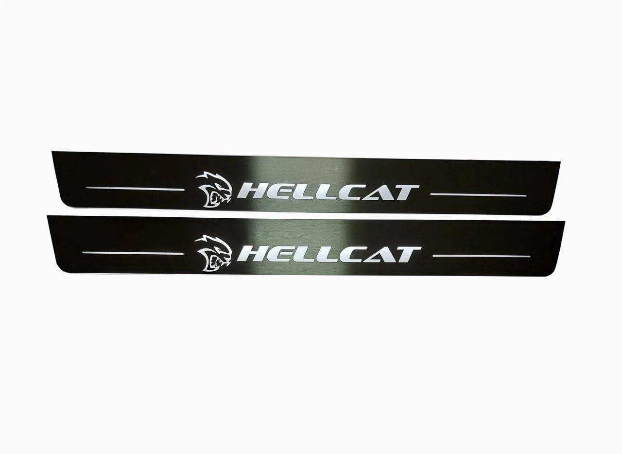 Chrysler 300C II 2011+ Door Sill Led Plate With HELLCAT Logo - Image 5