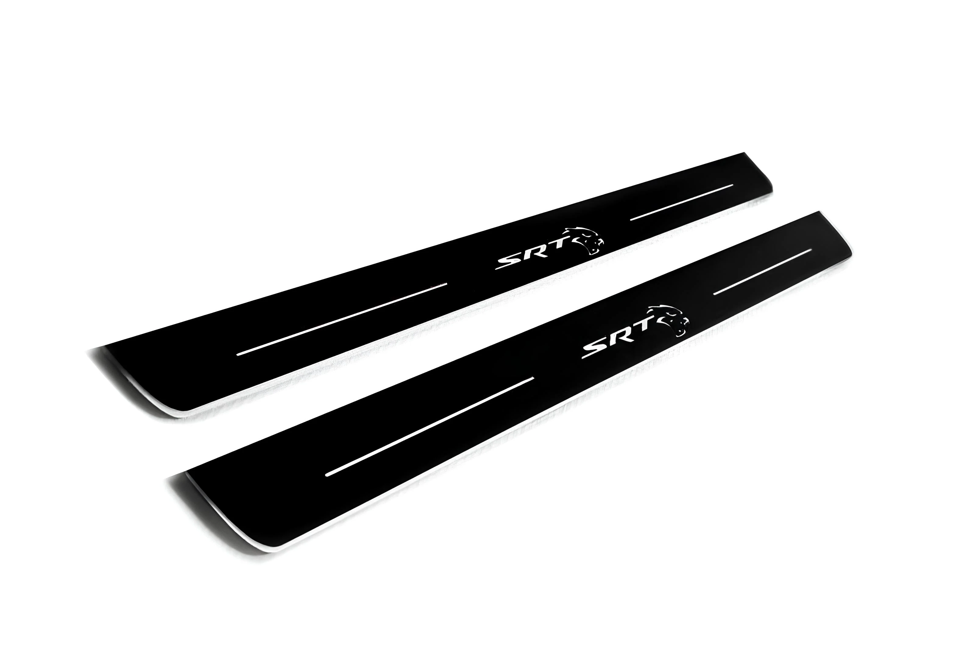 Chrysler 300C II 2011+ Door Sill Led Plate With SRT HELLCAT Logo