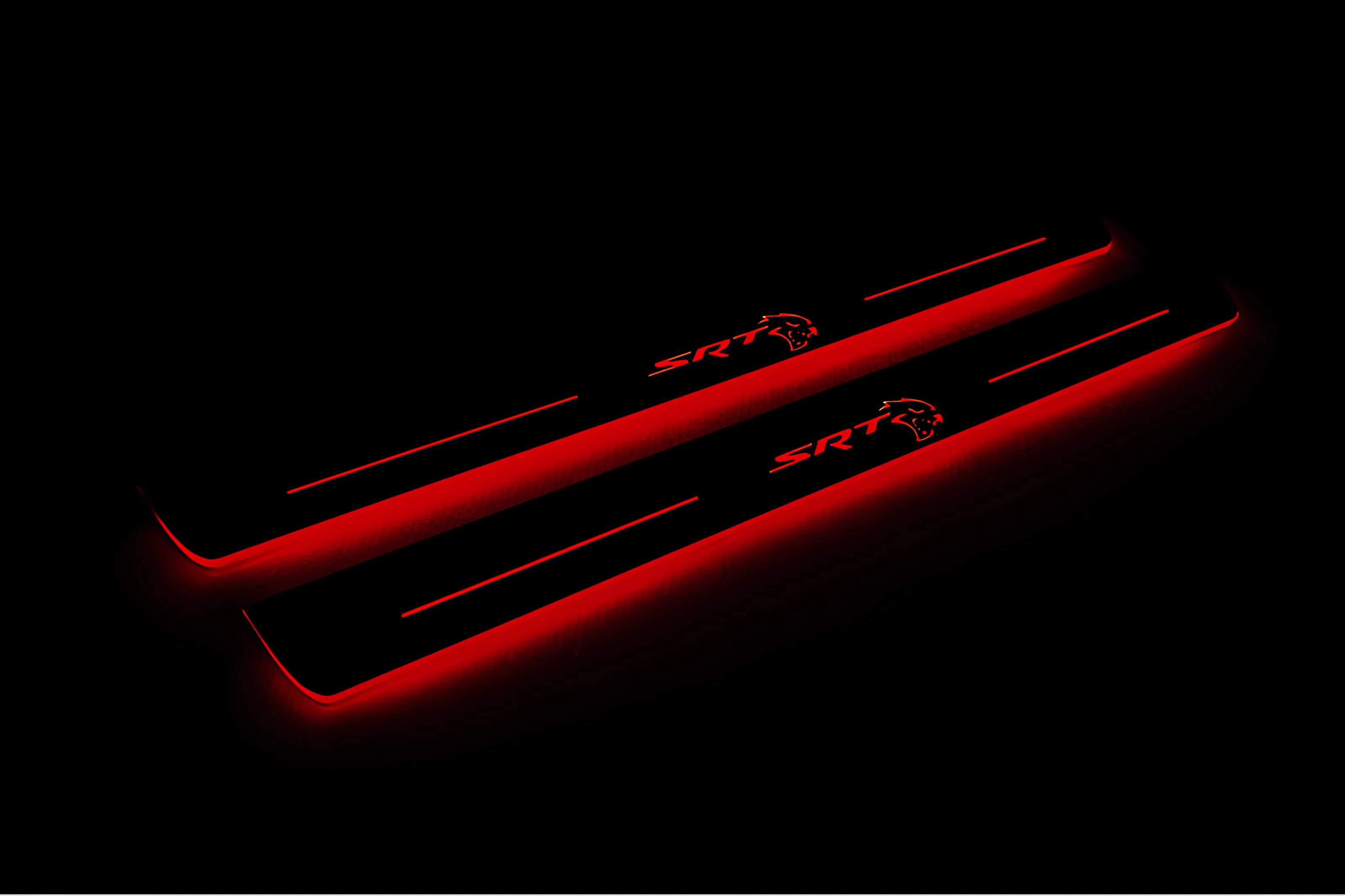 Chrysler 300C II 2011+ Door Sill Led Plate With SRT HELLCAT Logo - Image 12