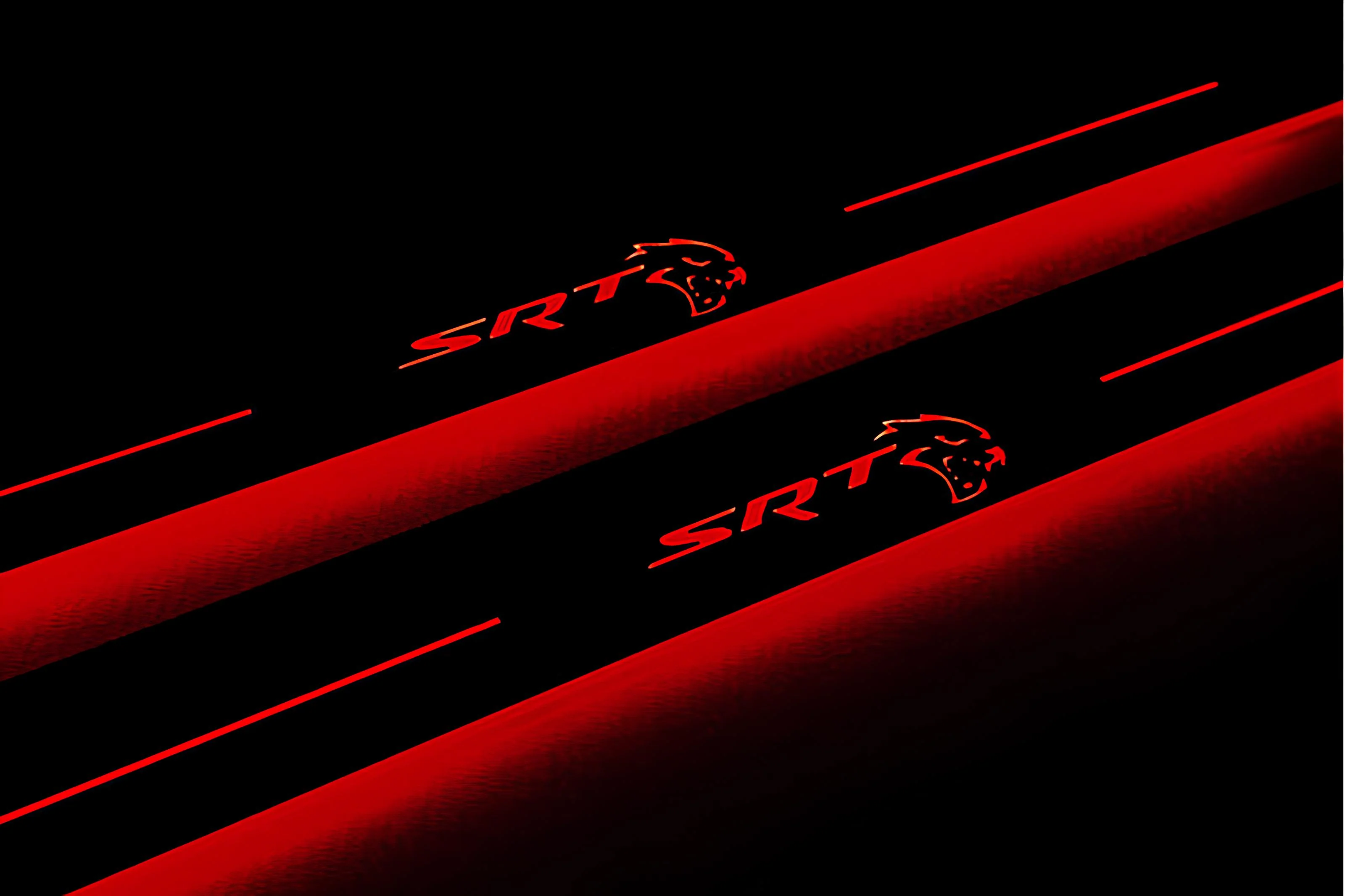 Chrysler 300C II 2011+ Door Sill Led Plate With SRT HELLCAT Logo - Image 15