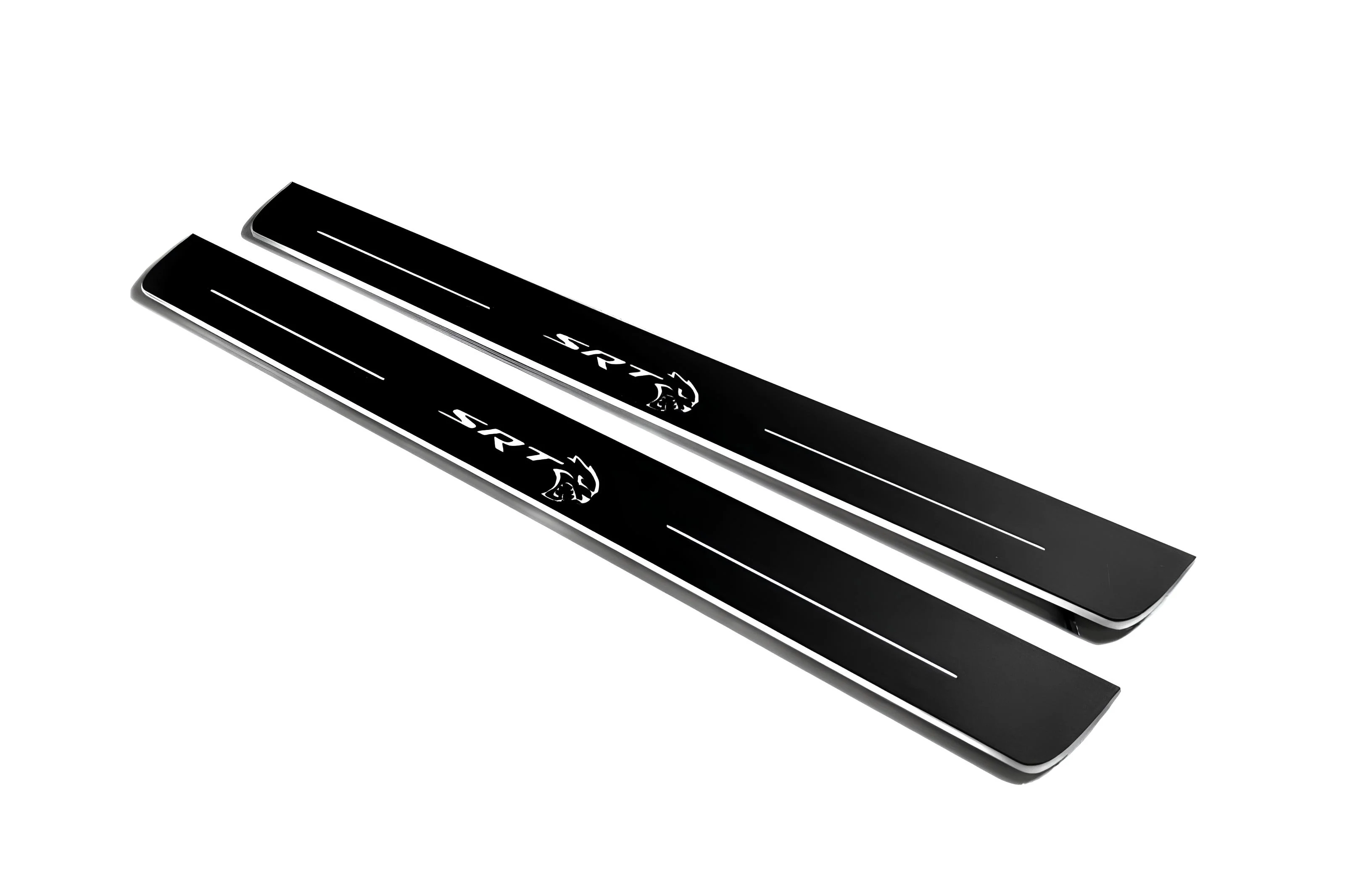 Chrysler 300C II 2011+ Door Sill Led Plate With SRT HELLCAT Logo - Image 3