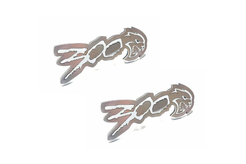 Chrysler 300C II Stainless Steel emblem for fenders with 300 Hellcat logo (type 2)