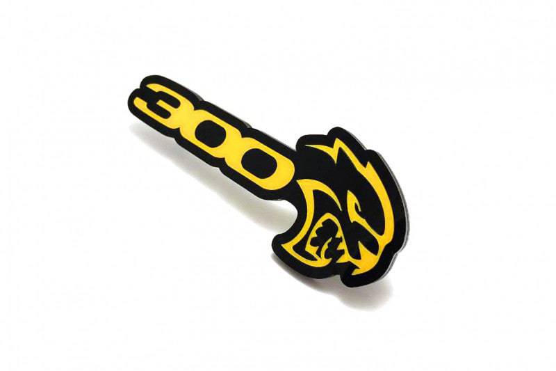 Chrysler 300C II tailgate trunk rear emblem with 300 + Hellcat logo - Image 3