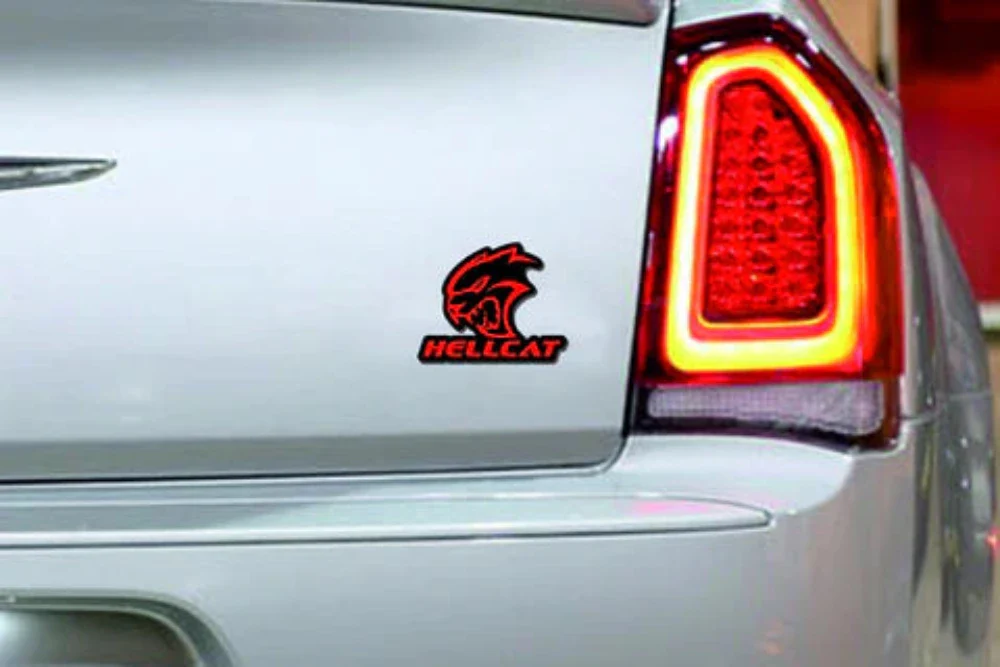 Chrysler Emblem & Badge Set - Grille and Tailgate Hellcat + text Hellcat logo - Image 3