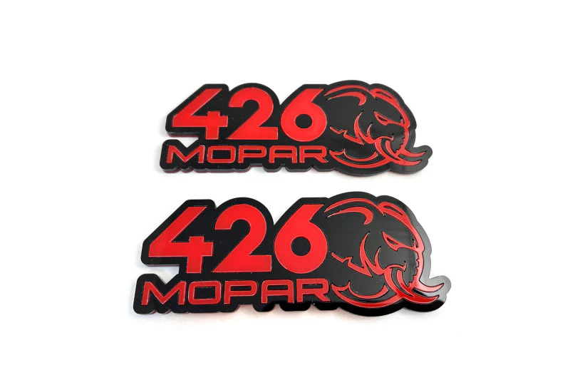 Chrysler Emblem & Badges set with 426 Mopar Hellephant logo - Image 2