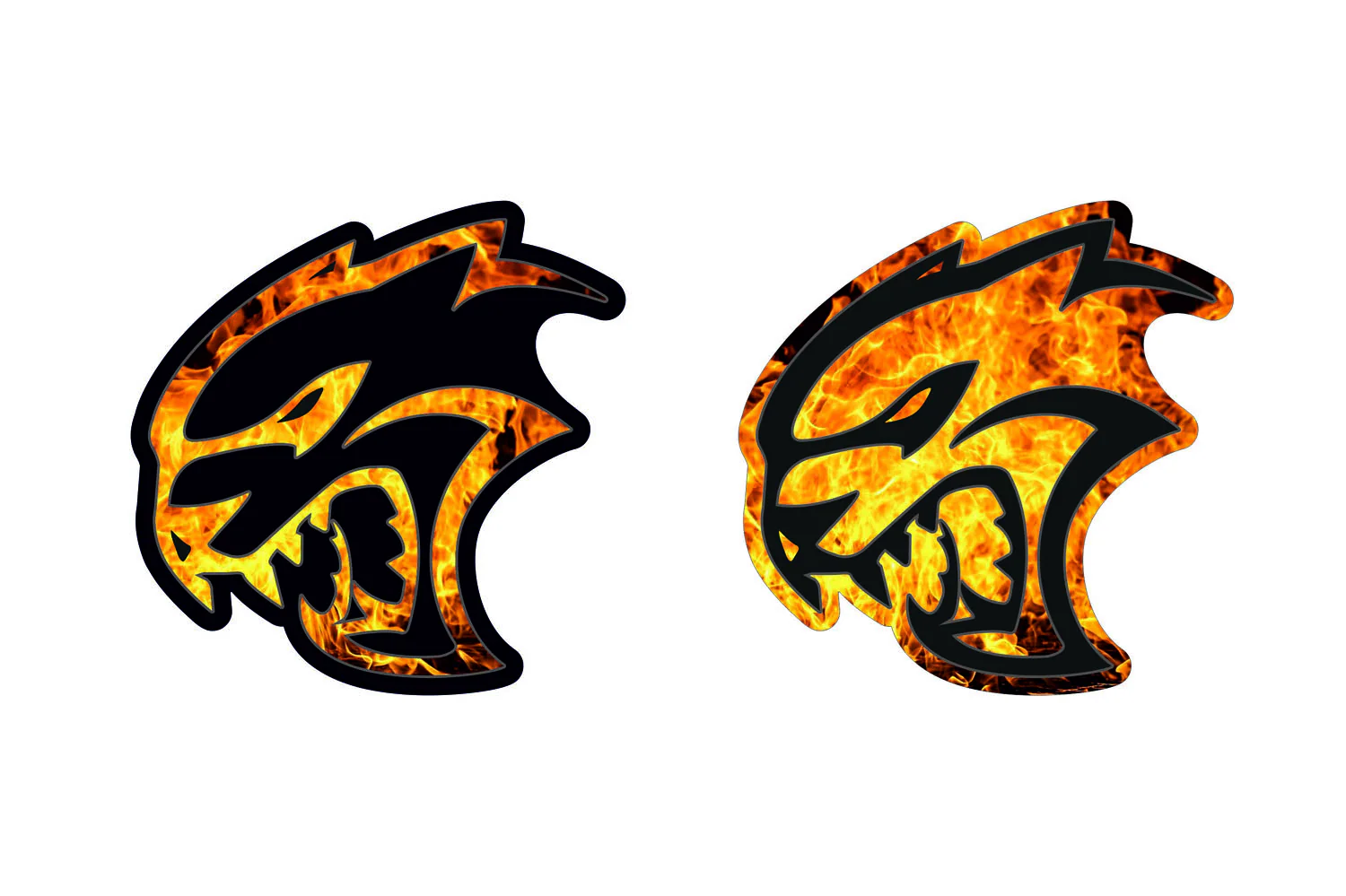 Chrysler Emblem & Badges set with Hellcat Fire logo - Image 2