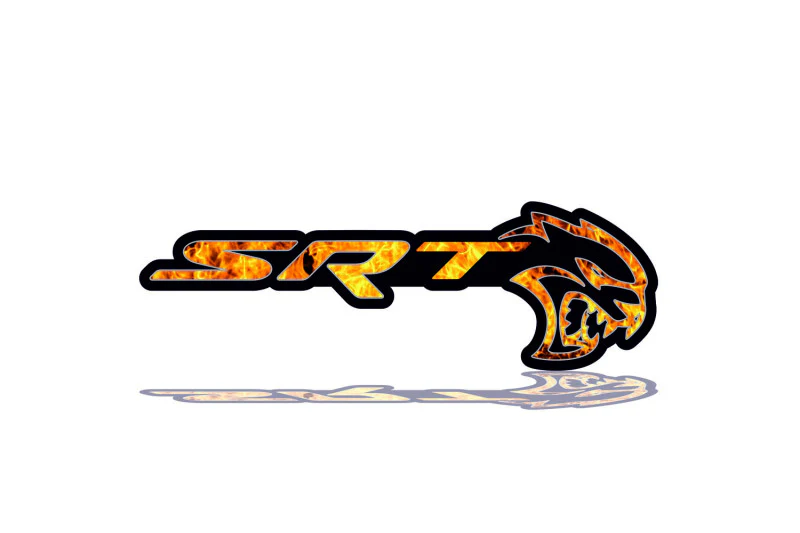 Chrysler Emblem & Badges set with SRT Hellcat Fire logo - Image 3