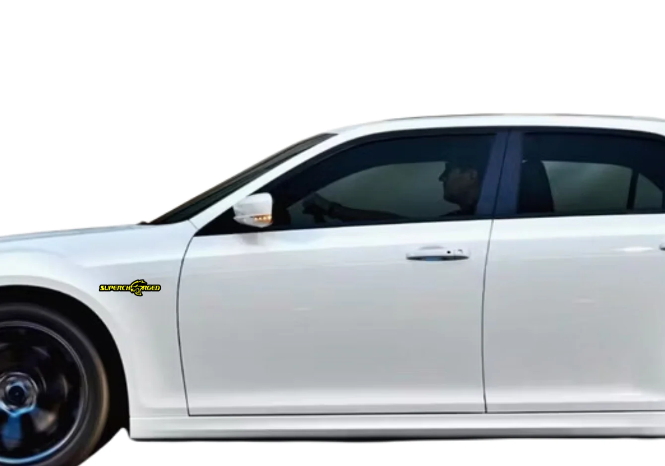 Chrysler emblem for fenders with Supercharged + Hellcat logo - Image 2