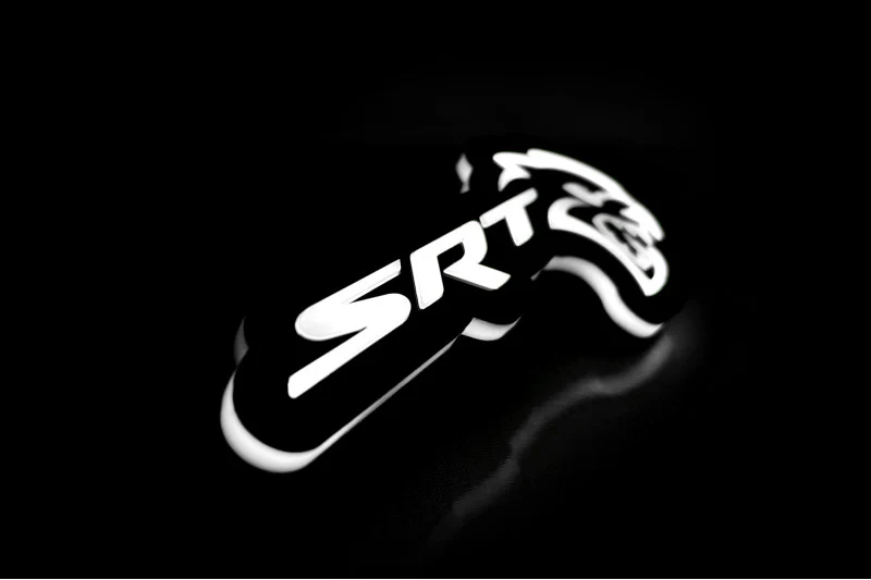 Chrysler Illuminated LED Radiator Grille Emblems and Badges with SRT Hellcat logo - Image 4
