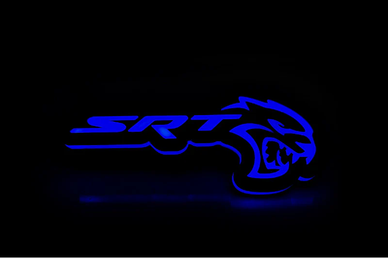 Chrysler Illuminated LED Radiator Grille Emblems and Badges with SRT Hellcat logo - Image 9