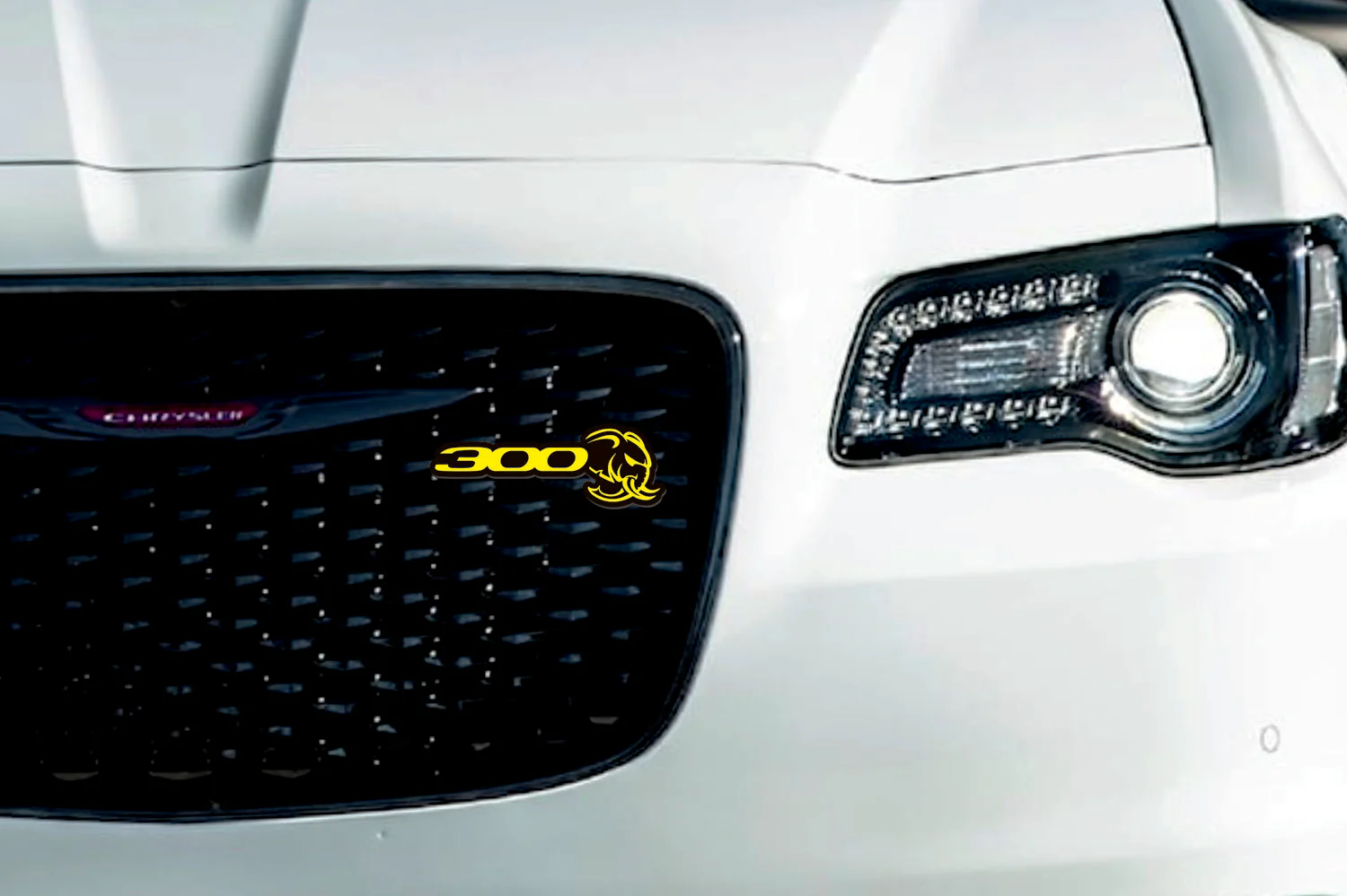 Chrysler Radiator grille emblem with 300 Hellephant logo - Image 2
