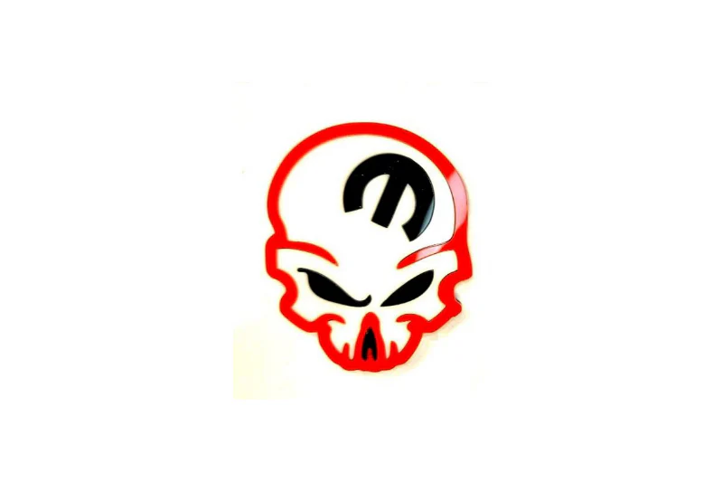 Chrysler Radiator grille emblem with Mopar Skull logo (Type 4)