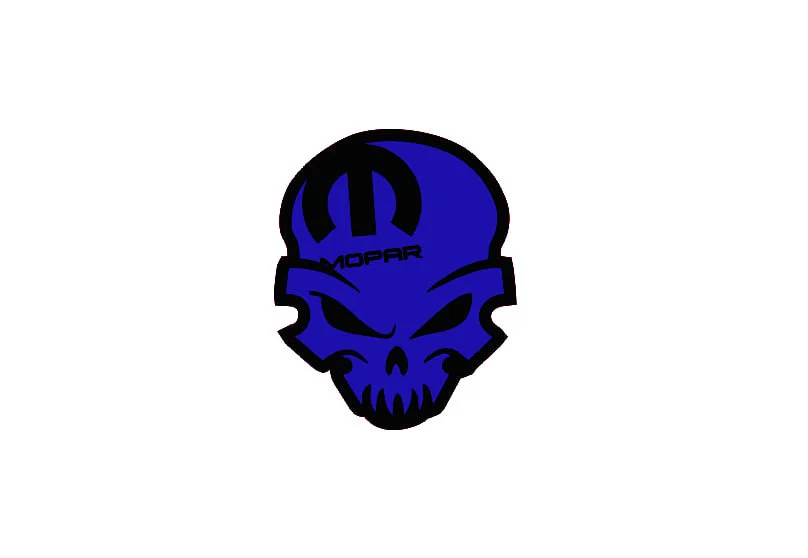 Chrysler Radiator grille emblem with Mopar Skull logo (Type 8) - Image 3