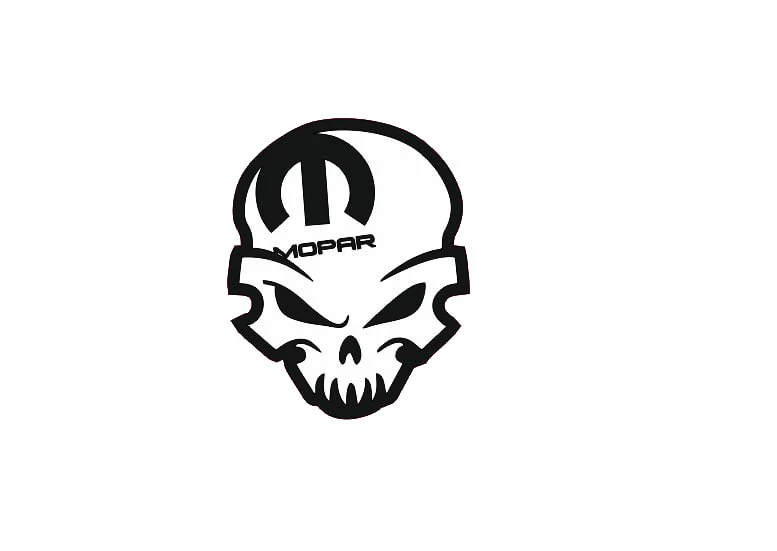 Chrysler Radiator grille emblem with Mopar Skull logo (Type 8) - Image 4
