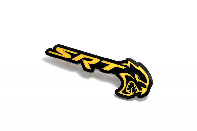 Chrysler Radiator grille emblem with SRT Hellcat logo - Image 3