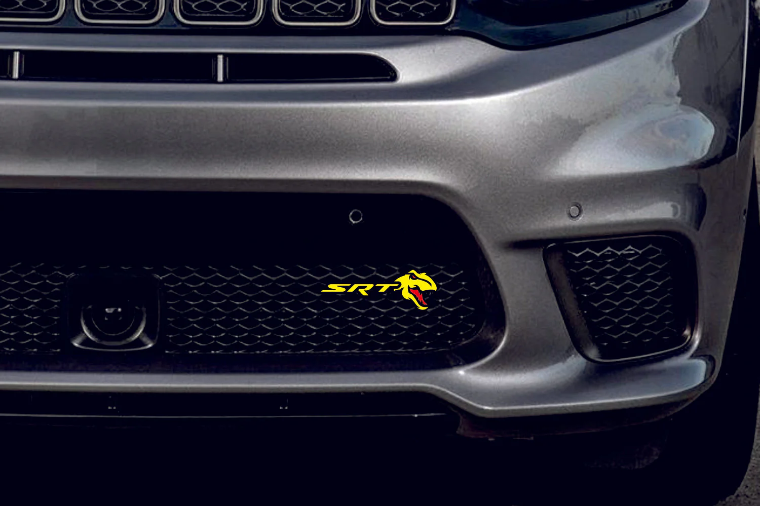Chrysler Radiator grille emblem with SRT + Tirex logo (type 2) - Image 2