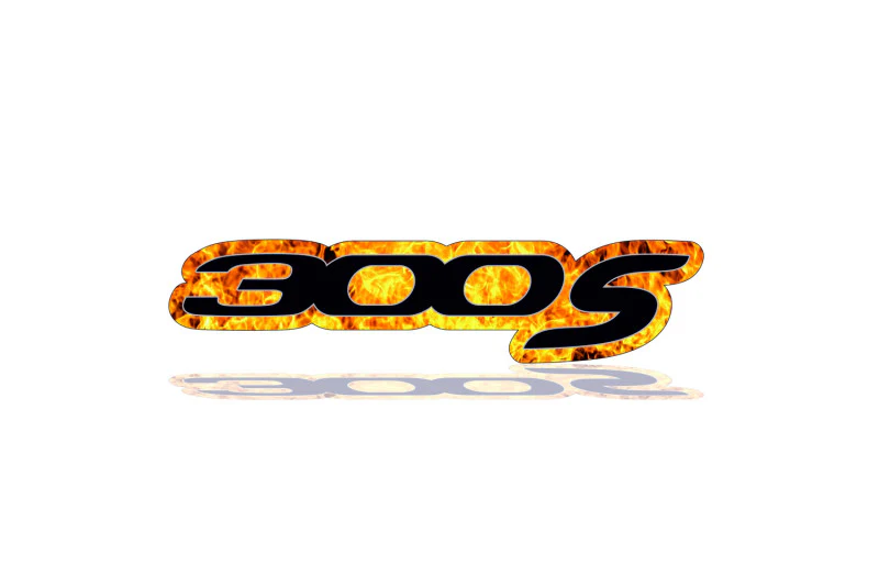 Chrysler tailgate trunk rear emblem with 300S Fire logo - Image 2