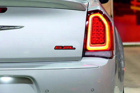 Chrysler tailgate trunk rear emblem with 6.2L Logo - Image 2