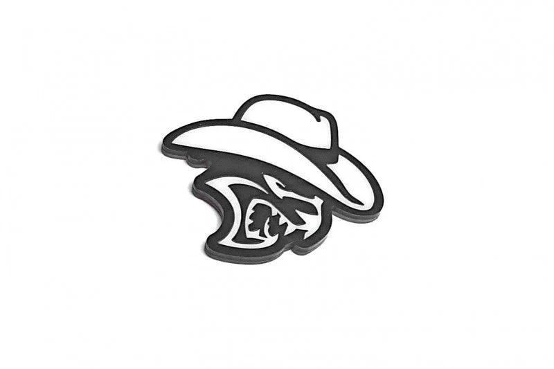 Chrysler tailgate trunk rear emblem with Hellcat Cowboy logo - Image 5