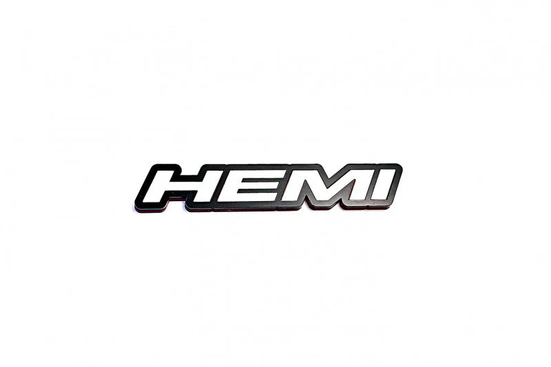Chrysler tailgate trunk rear emblem with HEMI logo (Type 2) - Image 3