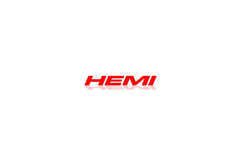 Chrysler tailgate trunk rear emblem with HEMI logo (Type Mono) (type 2)