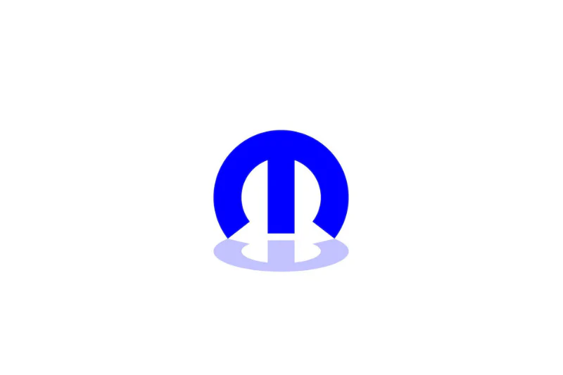 Chrysler tailgate trunk rear emblem with Mopar logo (Type Mono)