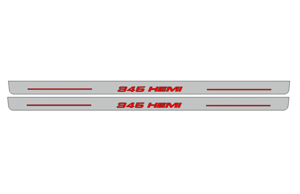 Dodge Challenger 2008+ LED Door Sills PRO With 345 HEMI Logo - Image 4