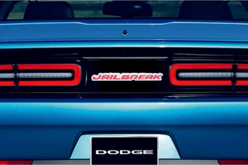 Dodge Challenger Stainless Steel trunk rear emblem between tail lights with Jailbreak logo - Image 2