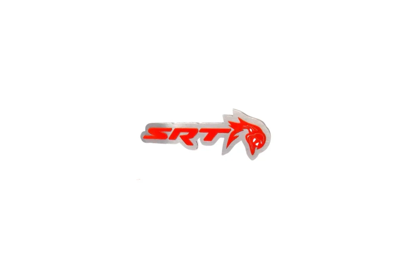 Dodge Challenger Stainless Steel trunk rear emblem between tail lights with SRT Trackhawk logo