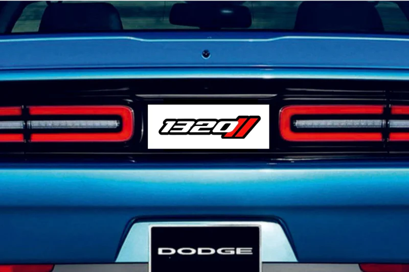 Dodge Challenger trunk rear emblem between tail lights with 1320 + Dodge logo - Image 2