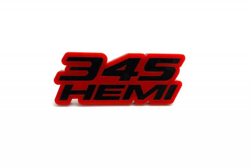 Dodge Challenger trunk rear emblem between tail lights with 345 HEMI logo (type 2)
