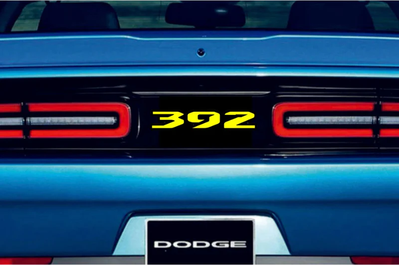 Dodge Challenger trunk rear emblem between tail lights with 392 logo (type 3) - Image 2