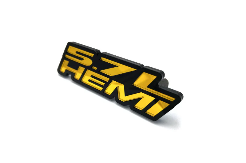Chrysler tailgate trunk rear emblem with 5.7L Hemi logo - Image 9