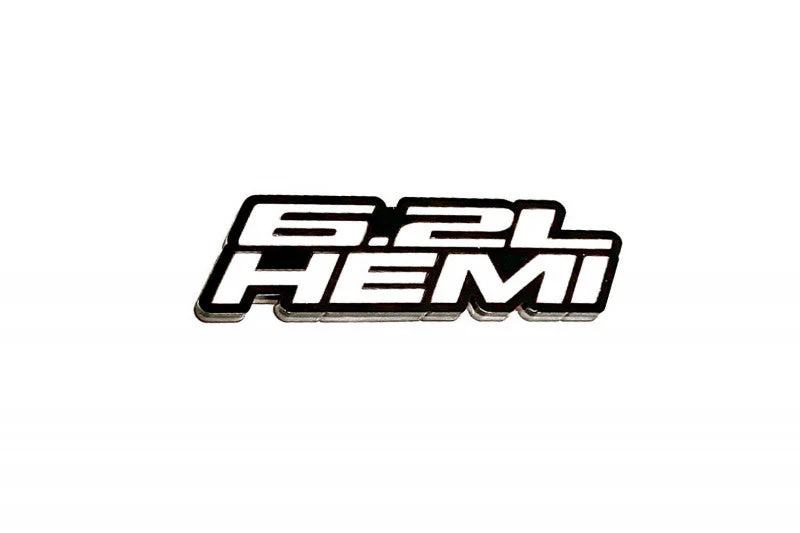 Dodge Challenger trunk rear emblem between tail lights with 6.2L Hemi logo - Image 2