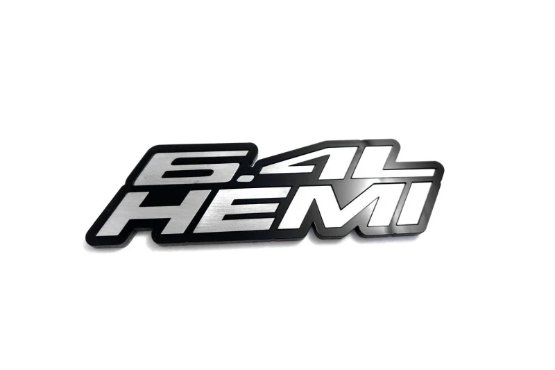 Dodge tailgate trunk rear emblem with 6.4L Hemi logo - Image 2
