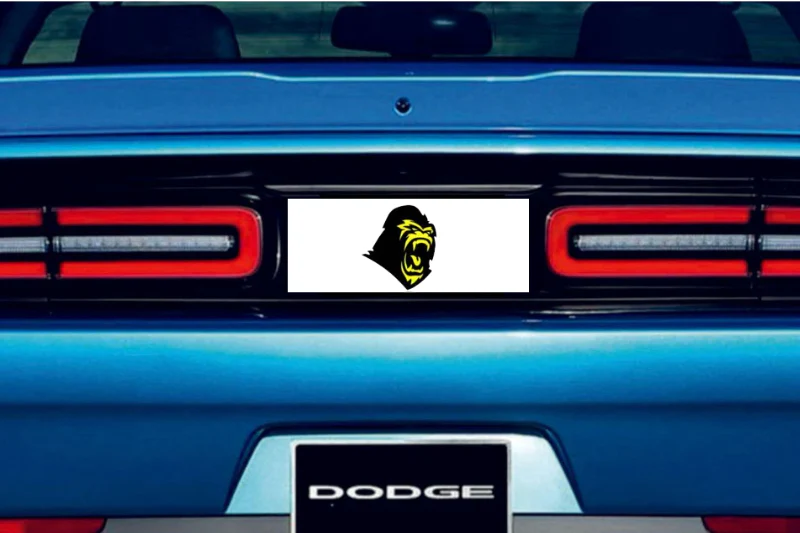Dodge Challenger trunk rear emblem between tail lights with Bigfoot logo (type 2) - Image 2