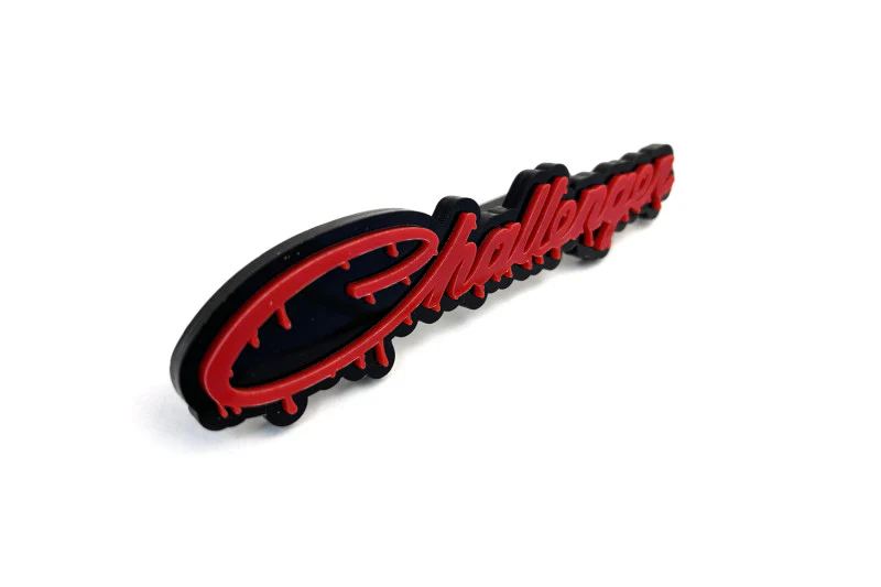 Dodge Challenger trunk rear emblem between tail lights with Challenger Blood logo - Image 3