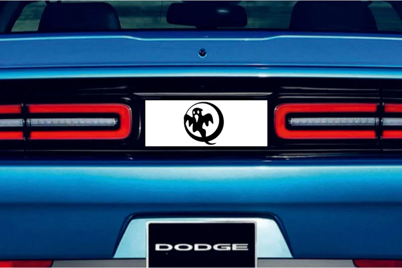Dodge Challenger trunk rear emblem between tail lights with Ghost logo (Type 3) - Image 2