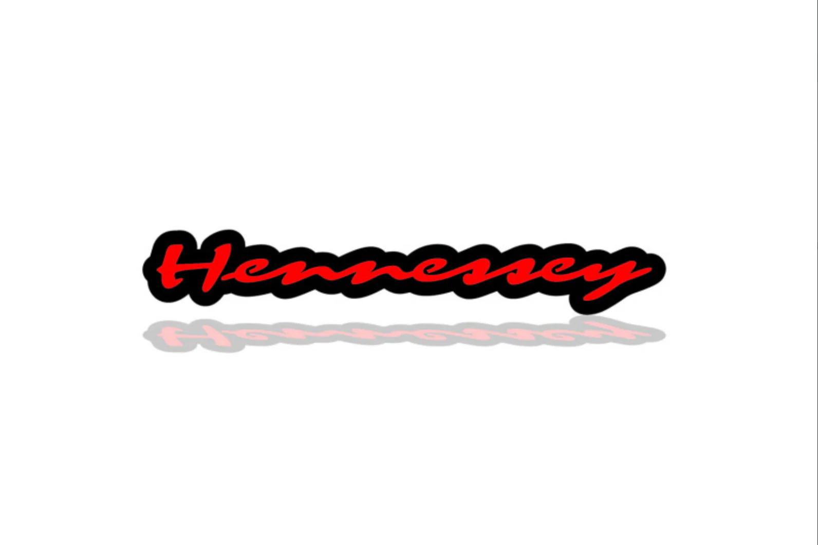 Dodge Challenger trunk rear emblem between tail lights with Hennessey logo