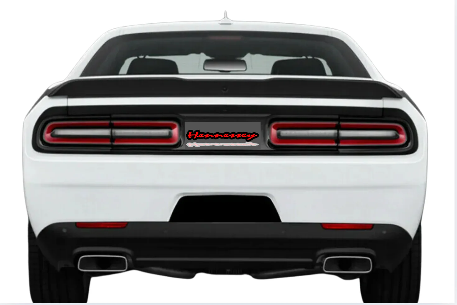 Dodge Challenger trunk rear emblem between tail lights with Hennessey logo - Image 2
